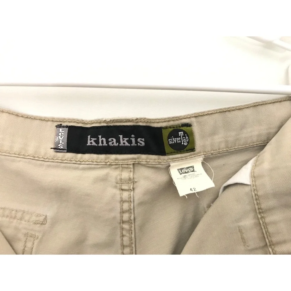 Vintage Levi's Silver Tab Cargo Shorts Men's 42 Khaki Y2K Grunge 90's Skater